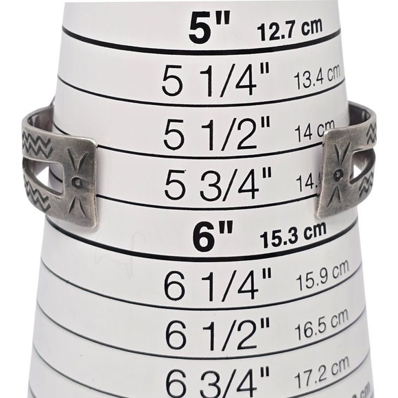 Native American Sterling Silver Turquoise Cut-Out Cuff Bracelet #20839 - Picture 9 of 10